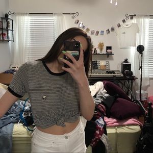 Brandy Melville Alien Striped Top